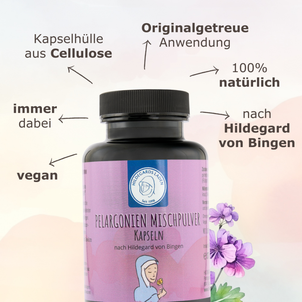 Hildegard von Bingen - Capsules de poudre de pélargonium mixte 38,70 g