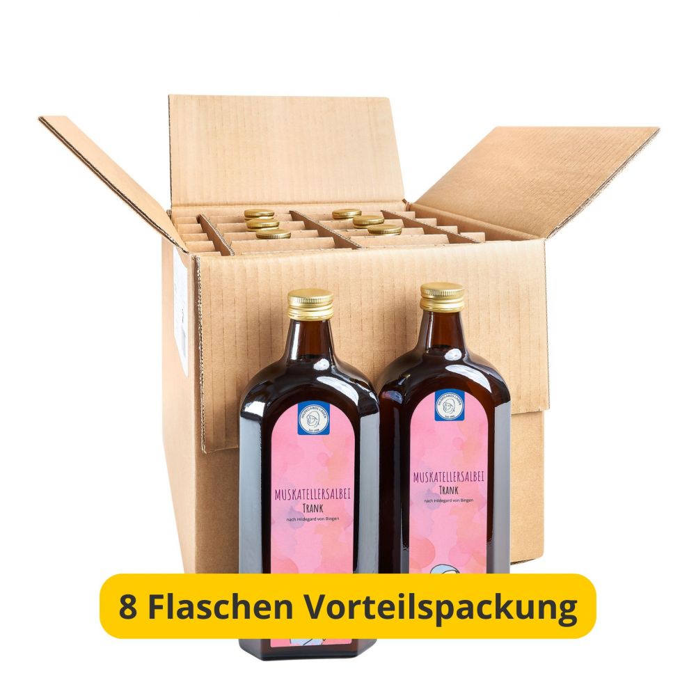 Hildegard von Bingen - Muskatellersalbei Trank 8 Flaschen Vorteilspackung 4000ml